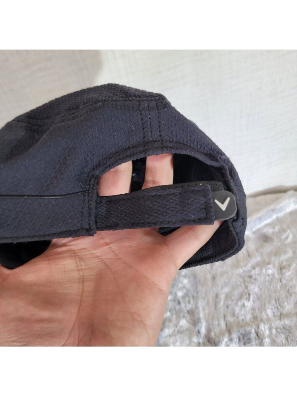 Callaway Hat Womens Black Golf Cap Adjustable Strap Back Red Stitching Sports - Picture 3 of 7